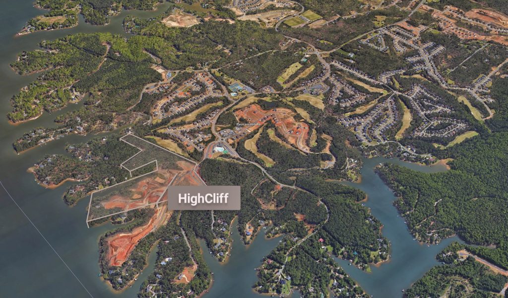 HighCliff neighborhood outline shown on a Google Earth map