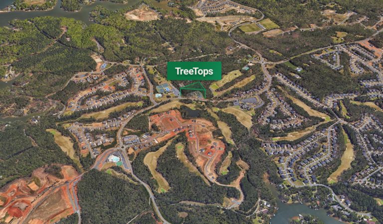 TreeTops neighborhood outline shown on a Google Earth map