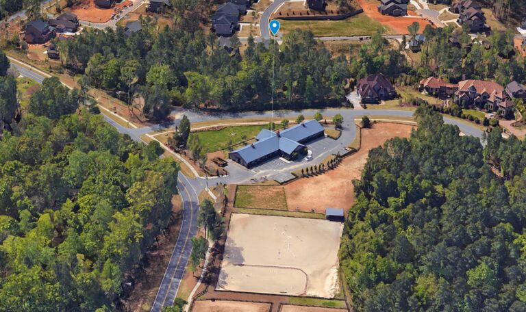 The Palisades Equestrian Center shown on a Google Earth map
